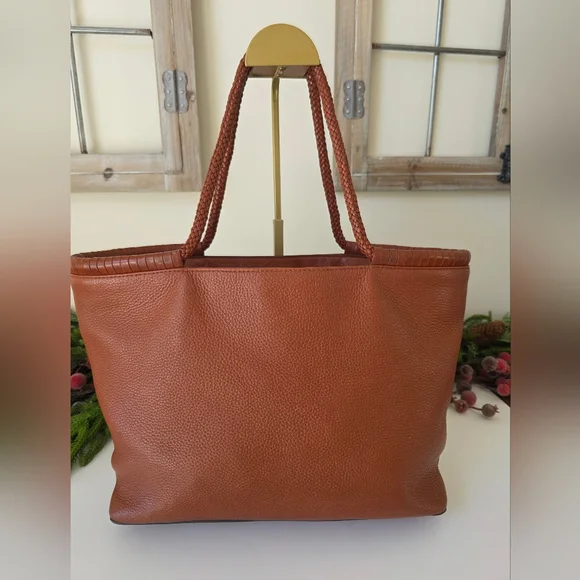 Tory Burch Brown Leather Tote Bag - Picture 11 of 13